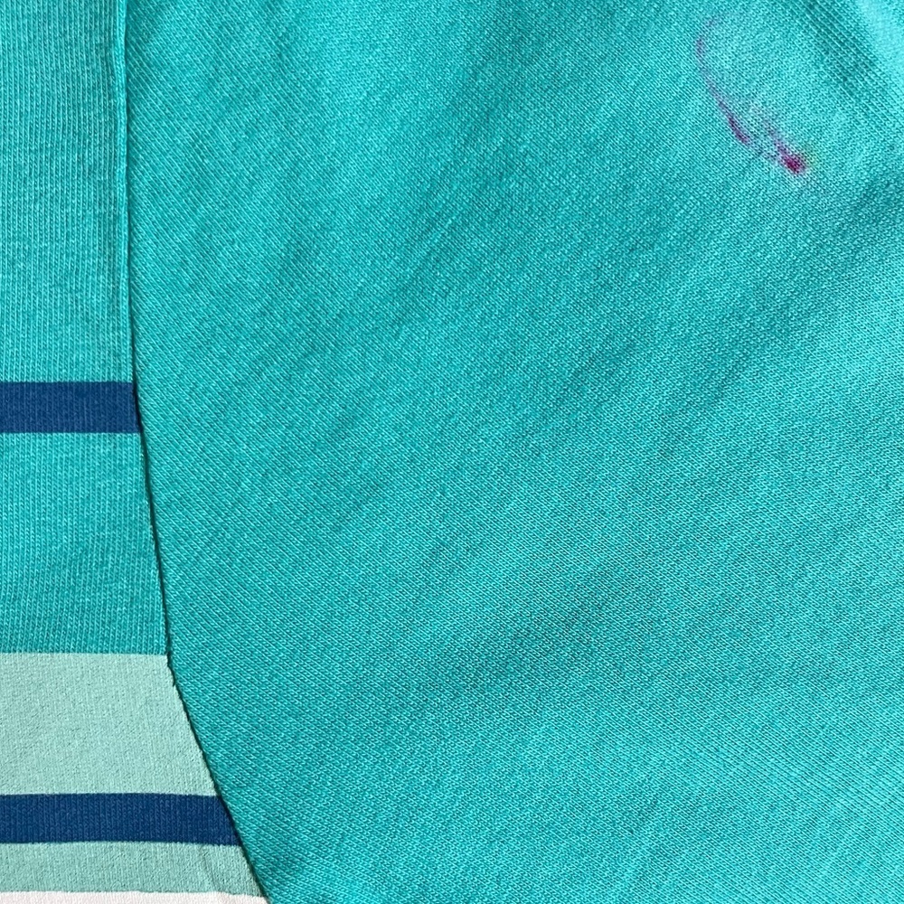 An Original Penguin by Munsing Wear Tee T-shirt Bright Aqua Short Sleeve Stripe - Picture 5 of 7